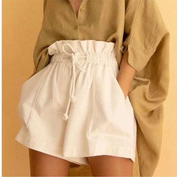 NEW POSSE Zuri Drawstring Cotton Shorts - Picture 1 of 9